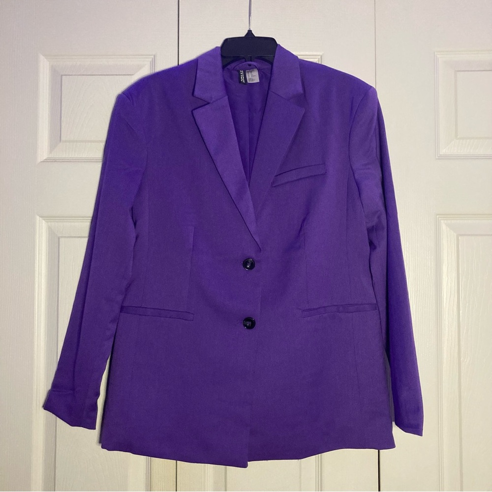 H&M Oversized Purple Blazer for Women
